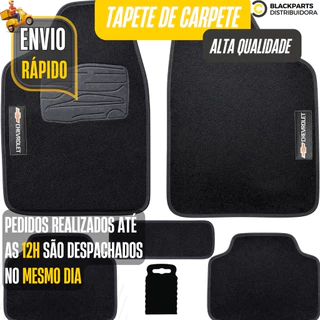 Jogo Tapete De Carpete Personalizado Chevrolet Luxo Preto em Oferta na Shopee