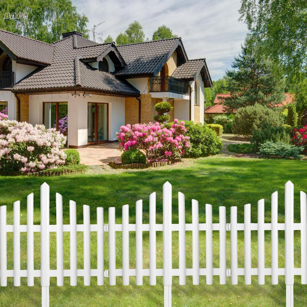 Cercas De Estaca De Plástico Branco Para Jardim , Cerca Decorativa De ...