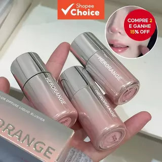 HERORANGE Liquid Blush Stick Com Ponta De Esponja-Dupla Utilização Para Lábios E Bochechas , À Prova D'água , De Longa D em Oferta na Shopee