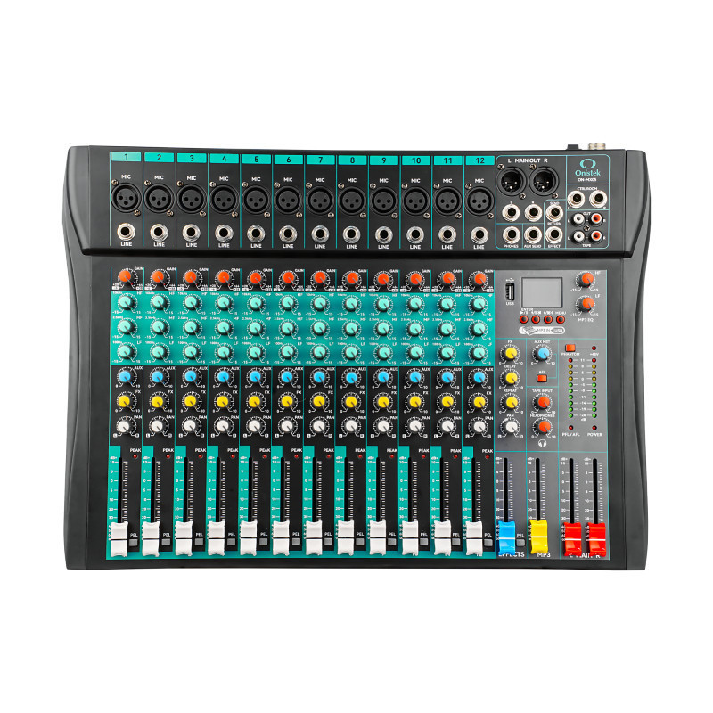 Mesa de Som 12 Canais Compacta Efeitos Phantom Power Onistek ON-MX05 ...