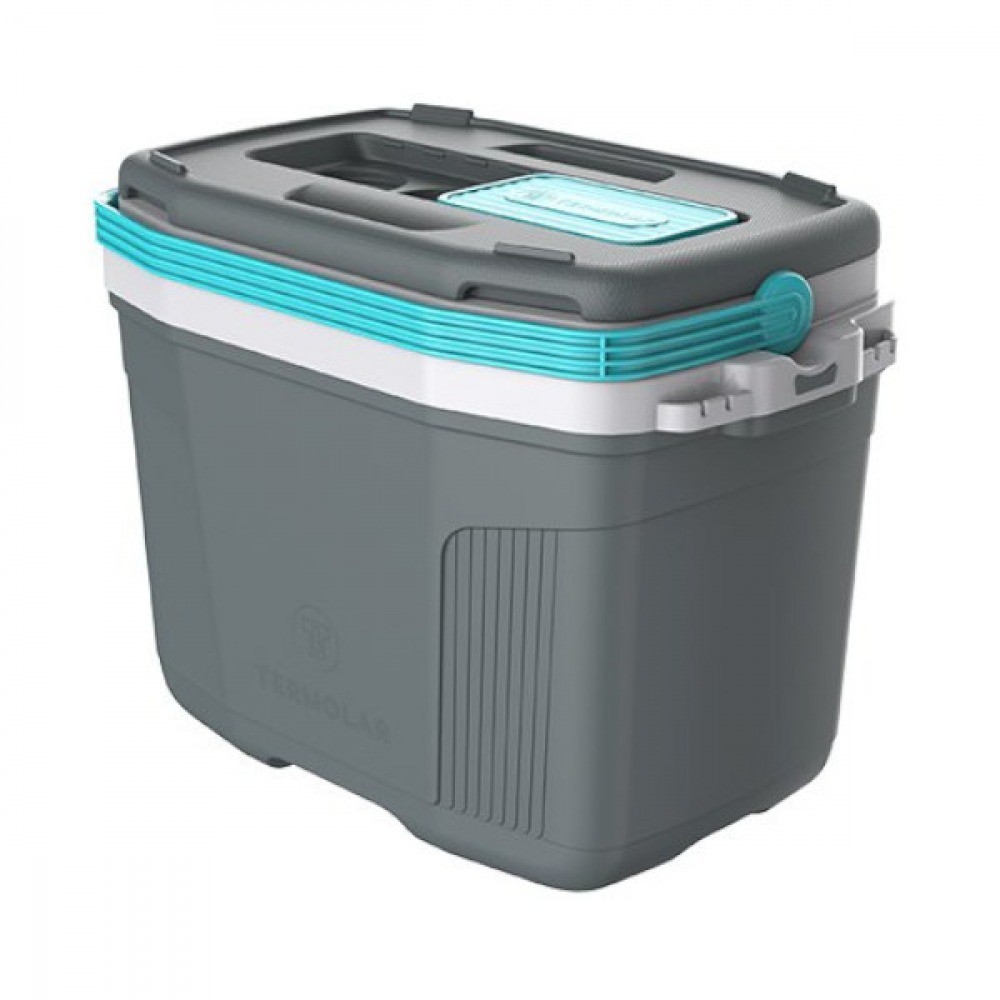 Caixa térmica 32L cinza plus e verde litoral - SUV 32L - Termolar