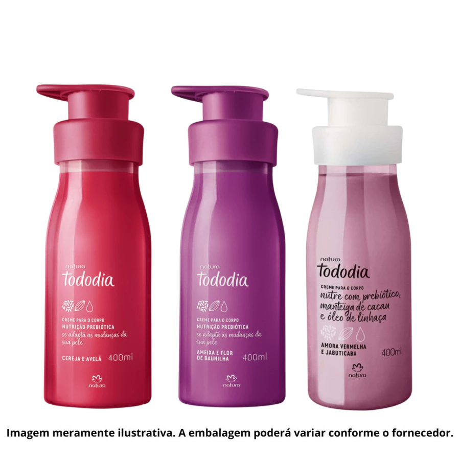 Combo 3 Hidratantes Corporais Natura Tododia 400ml