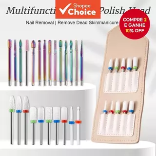 Ceram ic Conjunto De Brocas Para Arte Em Unhas , f Ou Manicure , Elétricas Acessório , Máquina De Pedicure , Lixa De Fer em Oferta na Shopee