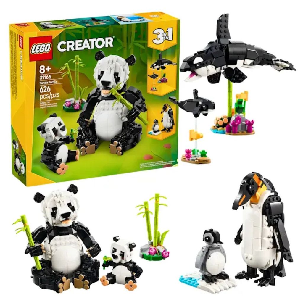 Lego Creator Família Panda 3 Em 1 31165 Kit Original 626 Peças