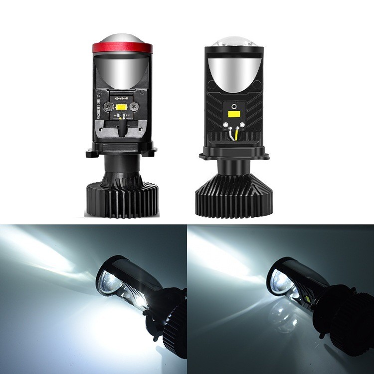 Mini Projetor De Farol De Carro LED H4 110W 6000K 20000LM-Feixe Baixo ...