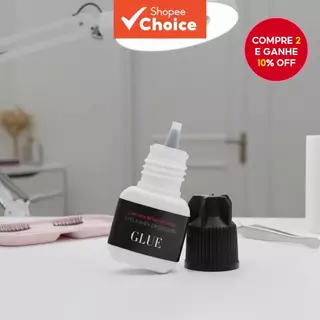 Cola de extensão de cílios individual de 5ml, preta, baixo odor, fórmula suave, cola para cílios para novos usuários em Oferta na Shopee