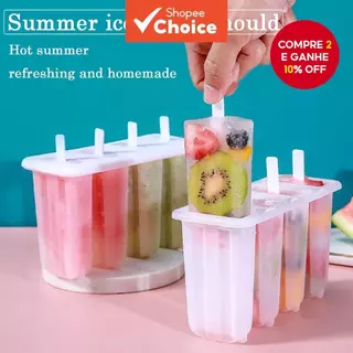 Conjunto De 1 Molde De Picolé De Quatro Células DIY Grande Sorveteira PP De Qualidade Alimentar em Oferta na Shopee