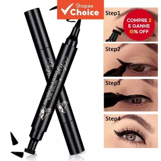 Delineador 2 Em 1 Selado 24 Horas À Prova D'água Maquiagem Barata De Dois Estilos em Oferta na Shopee