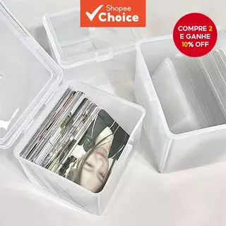 1pc Organizador De Cartão De Foto-Adesivo Transparente Titular Do Ídolo Coreano , Mesa E Caixa De Classificação Para Pap em Oferta na Shopee