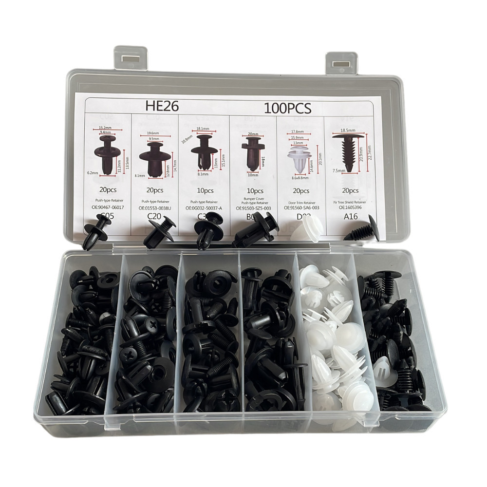 Kit 100 Presilha De Fixação Parachoque Parabarro ++-Makeupnails++