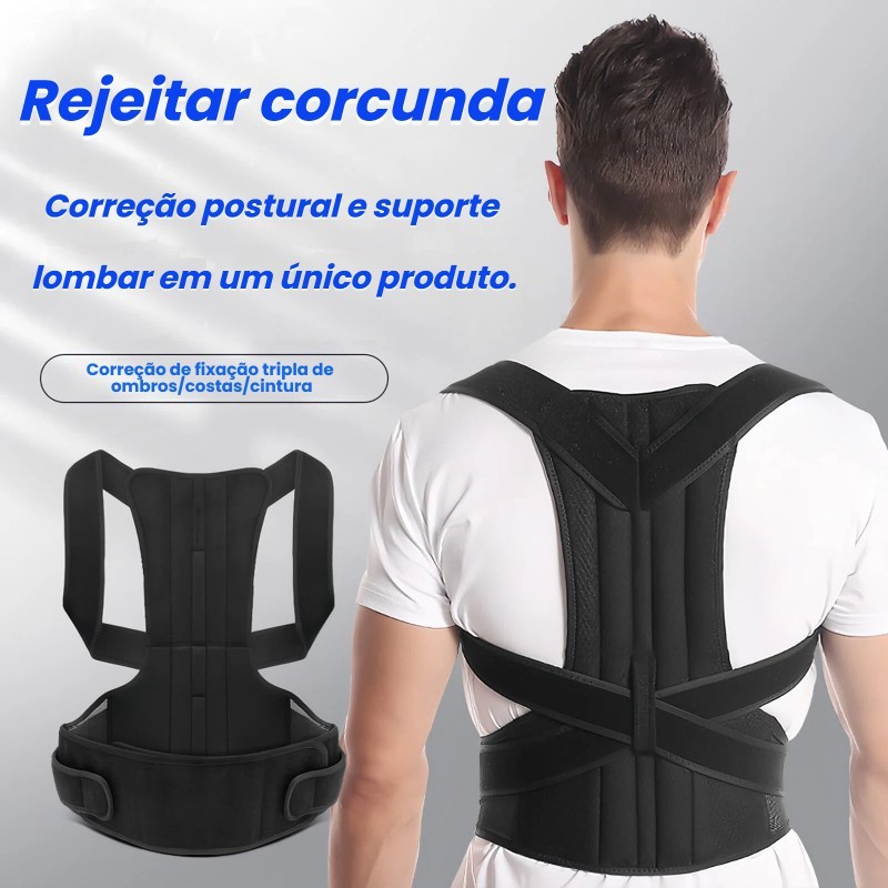 Cinta Corretora Postural - Suporte Lombar Ajustável para Alívio ...