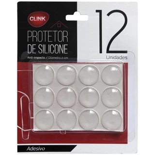 Protetor Adesivo Silicone Anti-Impacto Redondo 20 Ou 12 Unidades Clink Multiuso Universal em Oferta na Shopee