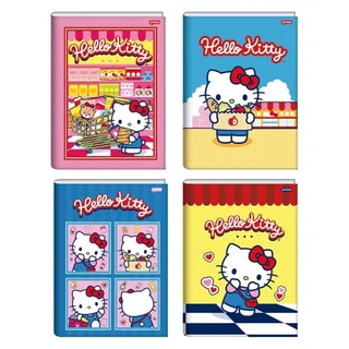 Caderno Costurado Jandaia Universitário Capa Dura Hello Kitty 80 Folhas - Embalagem Com 5 Unidades em Oferta na Shopee