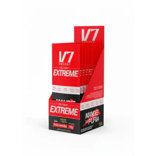 Caixa Pré Treino V7 Extreme Sabor Frutas Vermelhas Sache 10 DE 10G Cada - V7 ENERGY em Oferta na Shopee