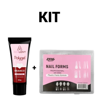 Kit Molde F1 + Polygel Any Lovy Branco em Oferta na Shopee