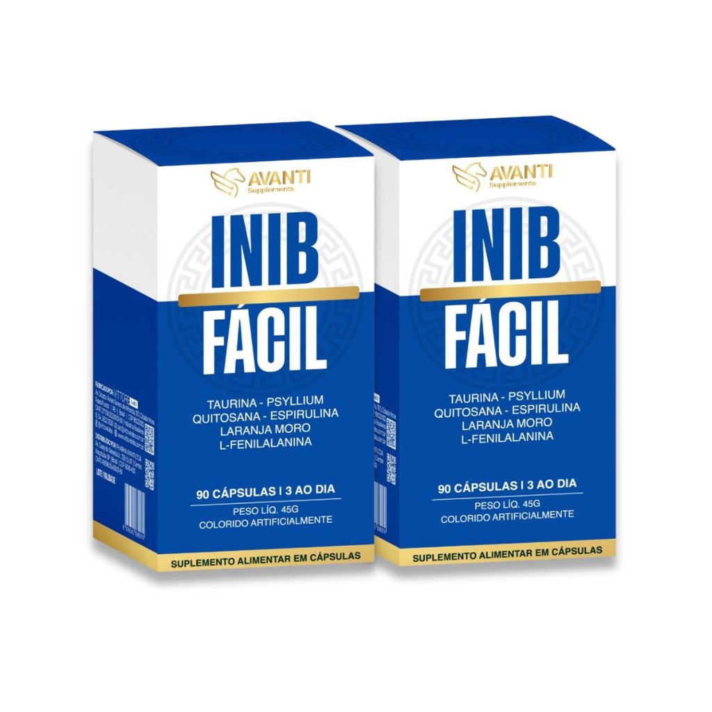 Kit 2 Inibidor de Apetite InibFácil Emagrecedor 90 Cápsulas | Shopee Brasil