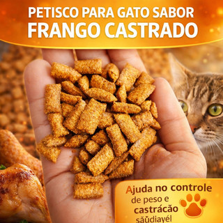 100GR PETISCO Pastelzinho Recheados Castrado Frango para Gatos Adultos e Filhotes. em Oferta na Shopee