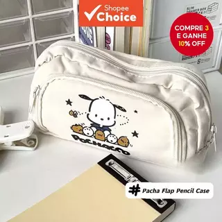 Caixa De Lápis Pachacco De Dupla Camada Para Estudantes Flip De Grande Capacidade Saco De Papelaria Multifuncional em Oferta na Shopee