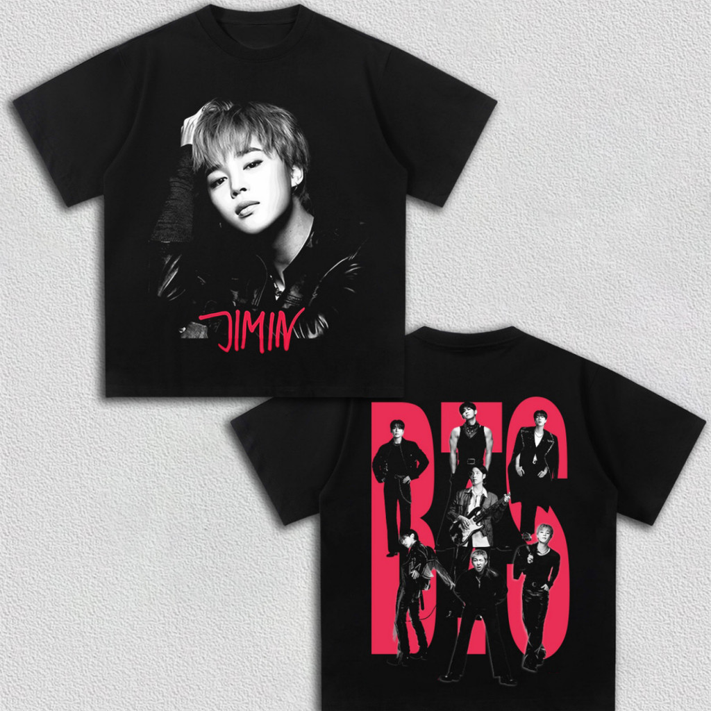 Camiseta Feminina Masculina Estampa BTS Jimin Kpop Turnê Mundial