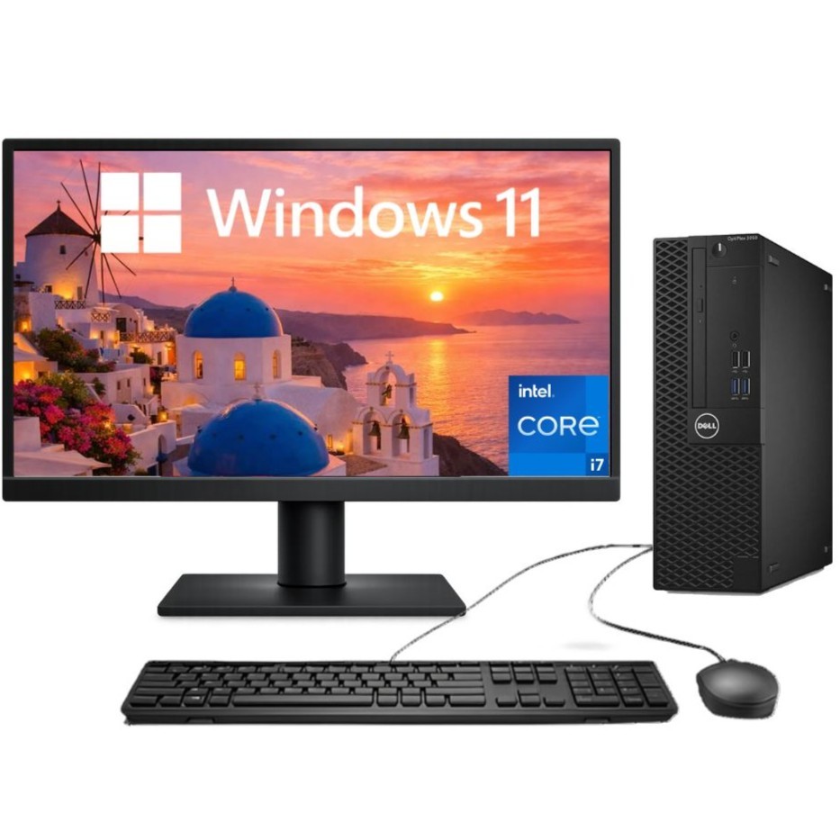 Windowsデスクトップ Dell OptiPlex 3050 Desktop + Monitor Dell Optiplex 3050 Intel Core i7 Windows 11 PRO