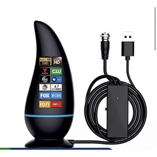 Antena TV Digital Interna Amplificada HD 1080p USB