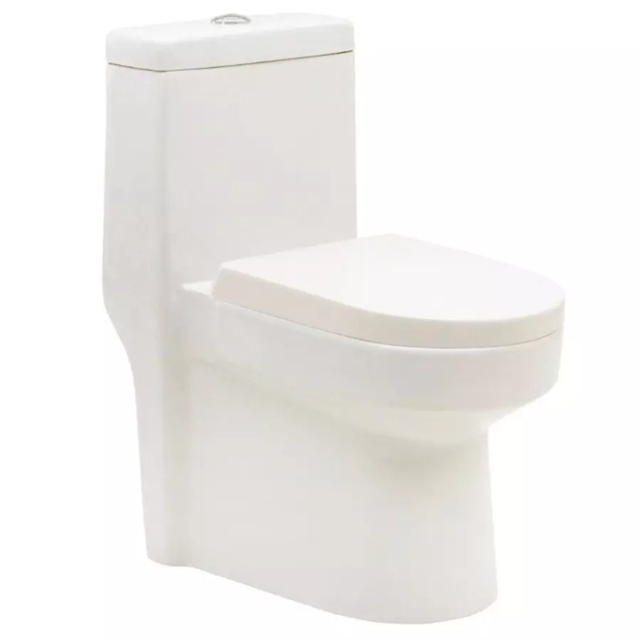Kit Vaso Sanitário Monobloco Modaza Chiare 07, 3 a 6 Litros Branco