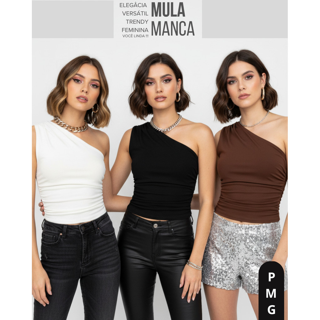 Blusa Feminina Ombro Único