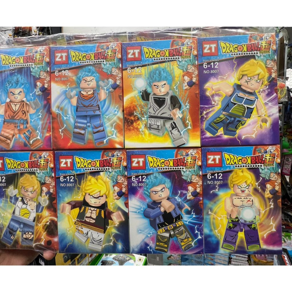 KIT LEGO DRAGON BALL Z 8 PARTES COM SUPER SAIYAJINS - ENVIO