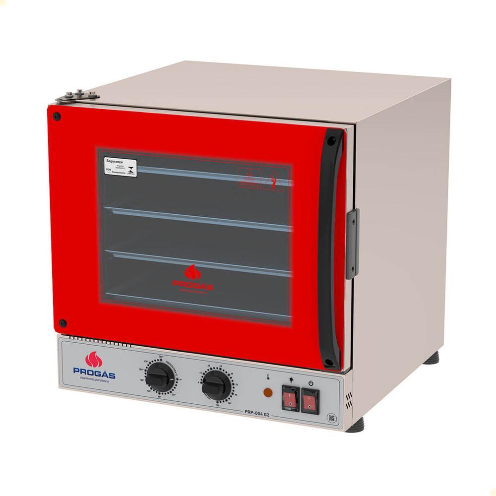 Forno Elétrico Progás Turbo Fast Oven Vermelho 4 Esteiras PR
