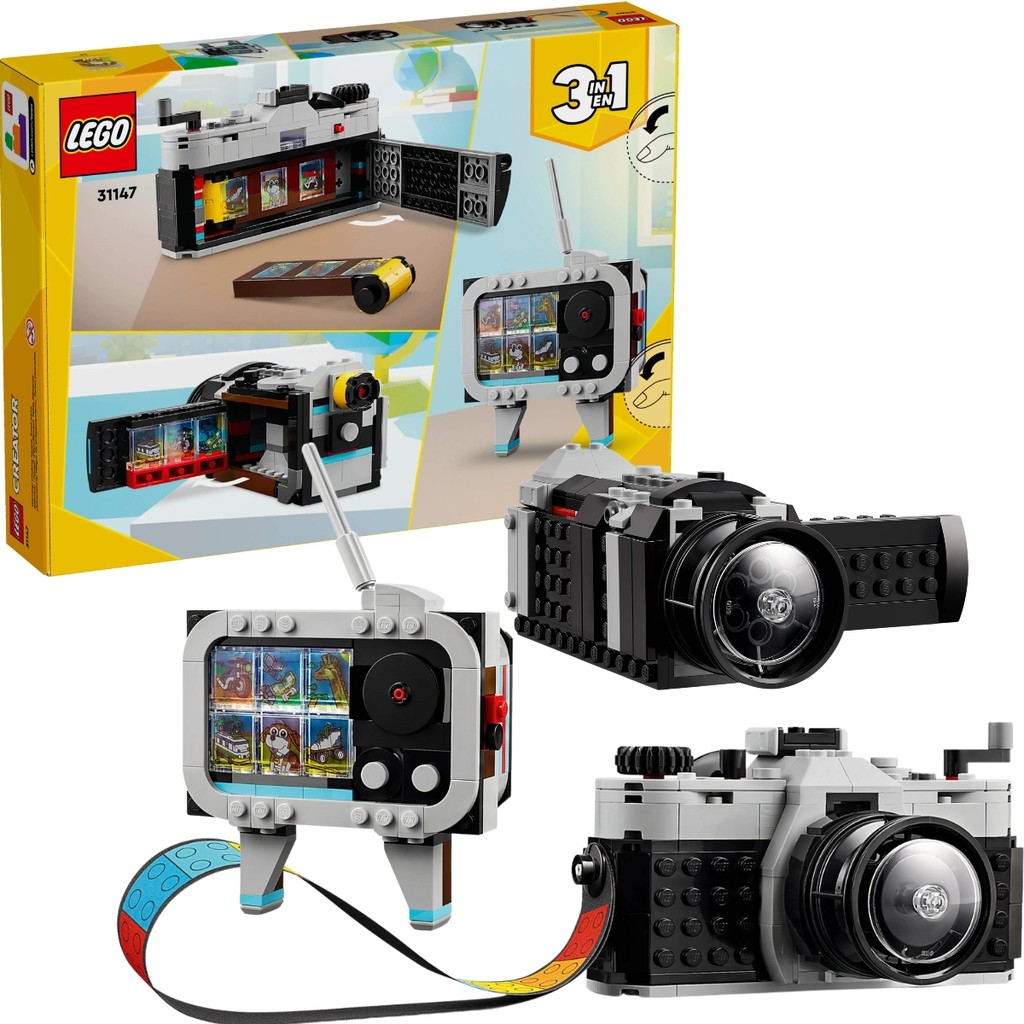LEGO Creator 3 em 1 - Câmera Retro 261 Peças - 31147 | Shopee Brasil