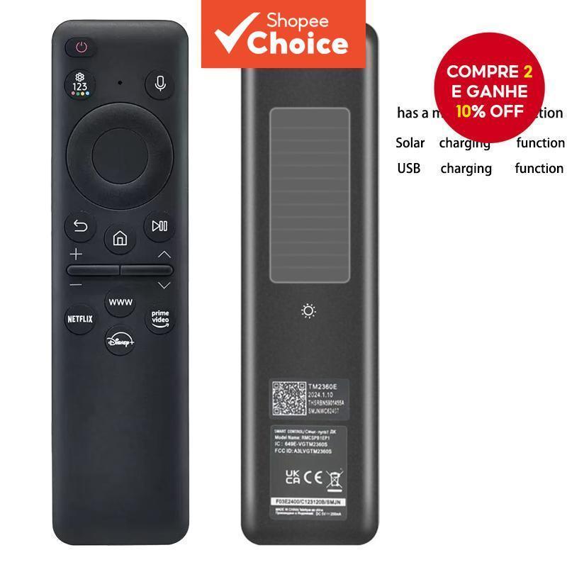 Controle remoto de voz Bluetooth Samsung de carregamento solar CU8000 DU800..