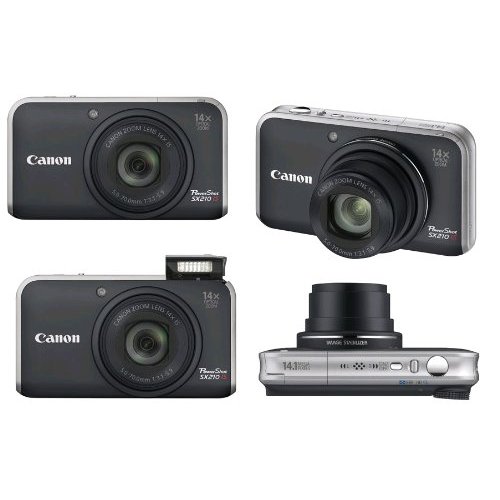 used] Canon digital camera PowerShot SX210 IS Black PSSX210IS(BK