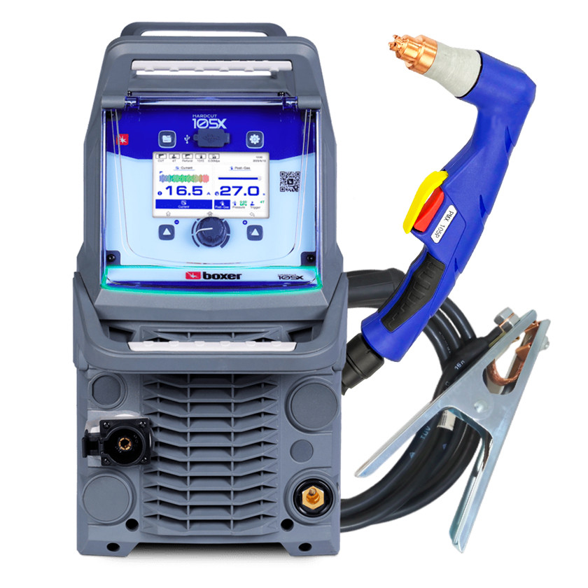 Kit Máquina de Corte a Plasma Boxer HardCut 105x Multivoltagem Tocha Plasma Manual 6 Metros PMX105 (220V380V440V600V)
