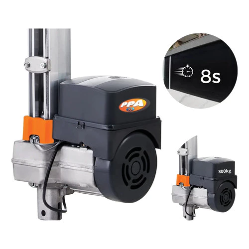 Kit Motor Portão Basculante PPA Bv Levante Legero 1/4HP 300kg Rápido 8 Seg. Preto 220v