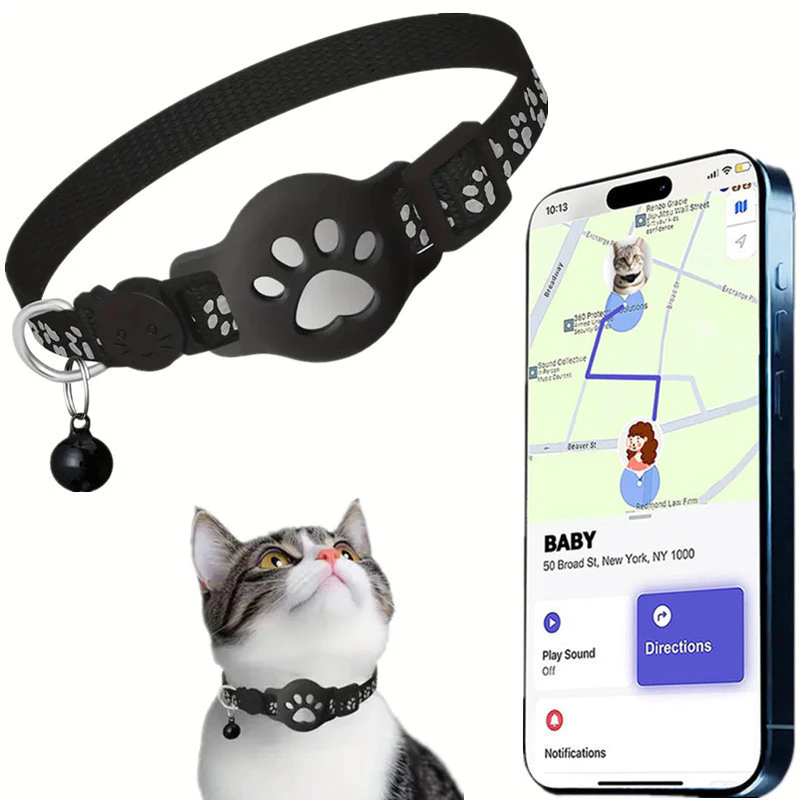 Rastreador De Localização Para Gatos (iOS e Android) De Estimação Com ColeiraÀ Prova D’água , Sem Taxa Mensal , Leve