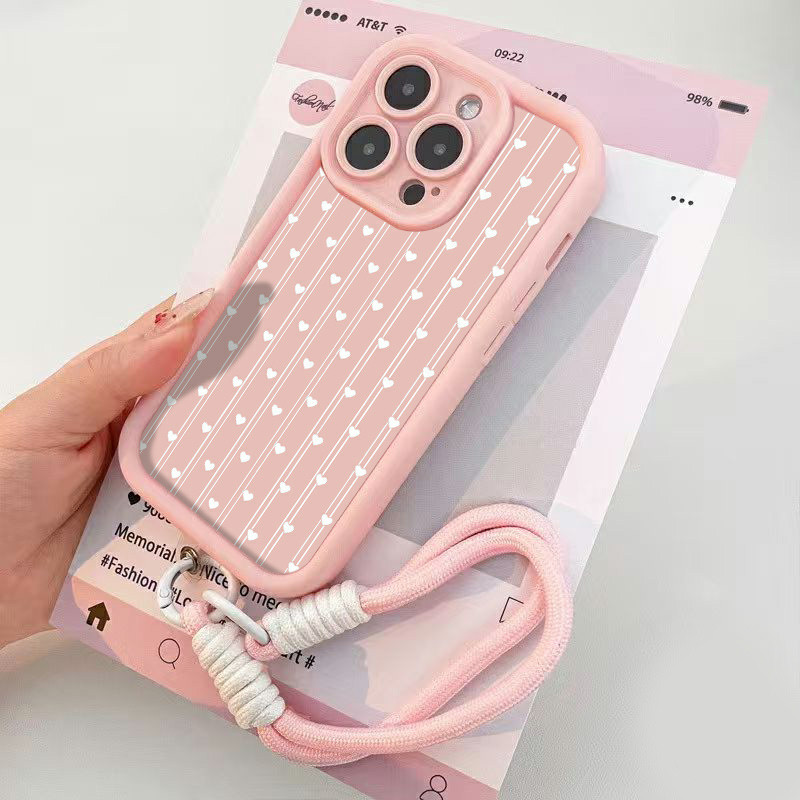 Capa para Redmi 12C 13C POCO X3 X6 Pro Note 12 13 14 Padrão de coração ...
