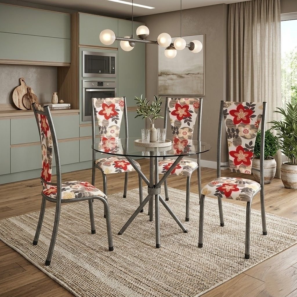 Mesa de Vidro Redonda 4 Cadeiras em Oferta | Shopee 2026