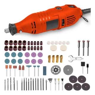 Micro Retífica 135W 5 Velocidades Ajustáveis, Kit com Acessórios para Desbaste, Achatamento, Gravação e Reparos DIY