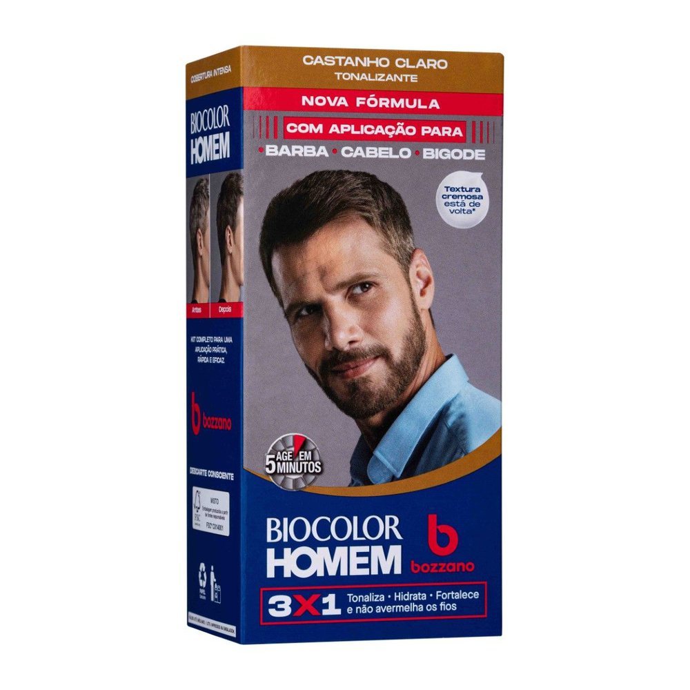 Tintura Bozzano Biocolor Homem Castanho Claro BIOCOLOR Biocolor 25 ...