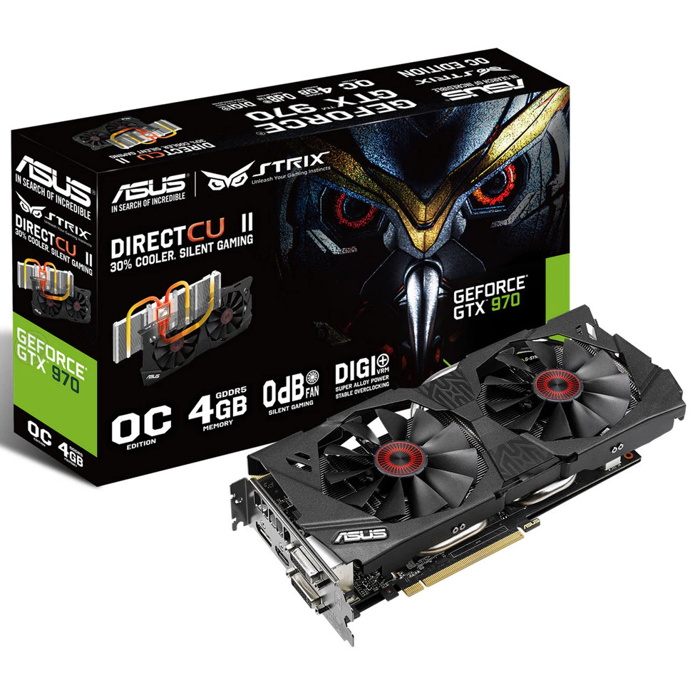 Placa De Vídeo Asus Gtx 970 Directcu Ii Oc 4gb Ddr5 Strix