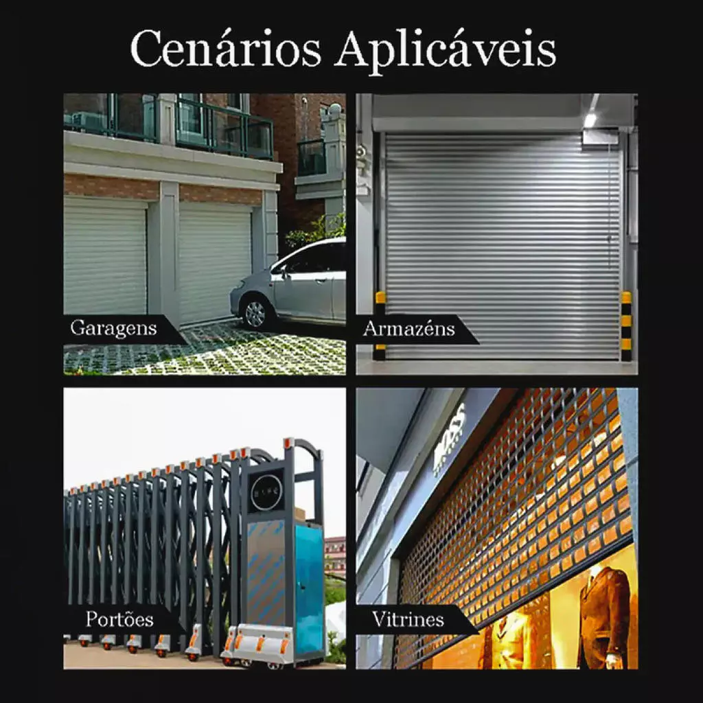 Controle Manual para Motor de Portão Garagem e Porta de Aço Botoeira Industrial 3 Botões AC85-240V Universal Sobrepor
