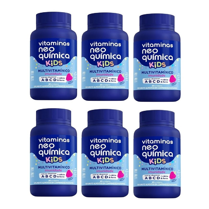 Kit 6 Vitamina Kids 60 Cápsulas - Neo Química | Shopee Brasil