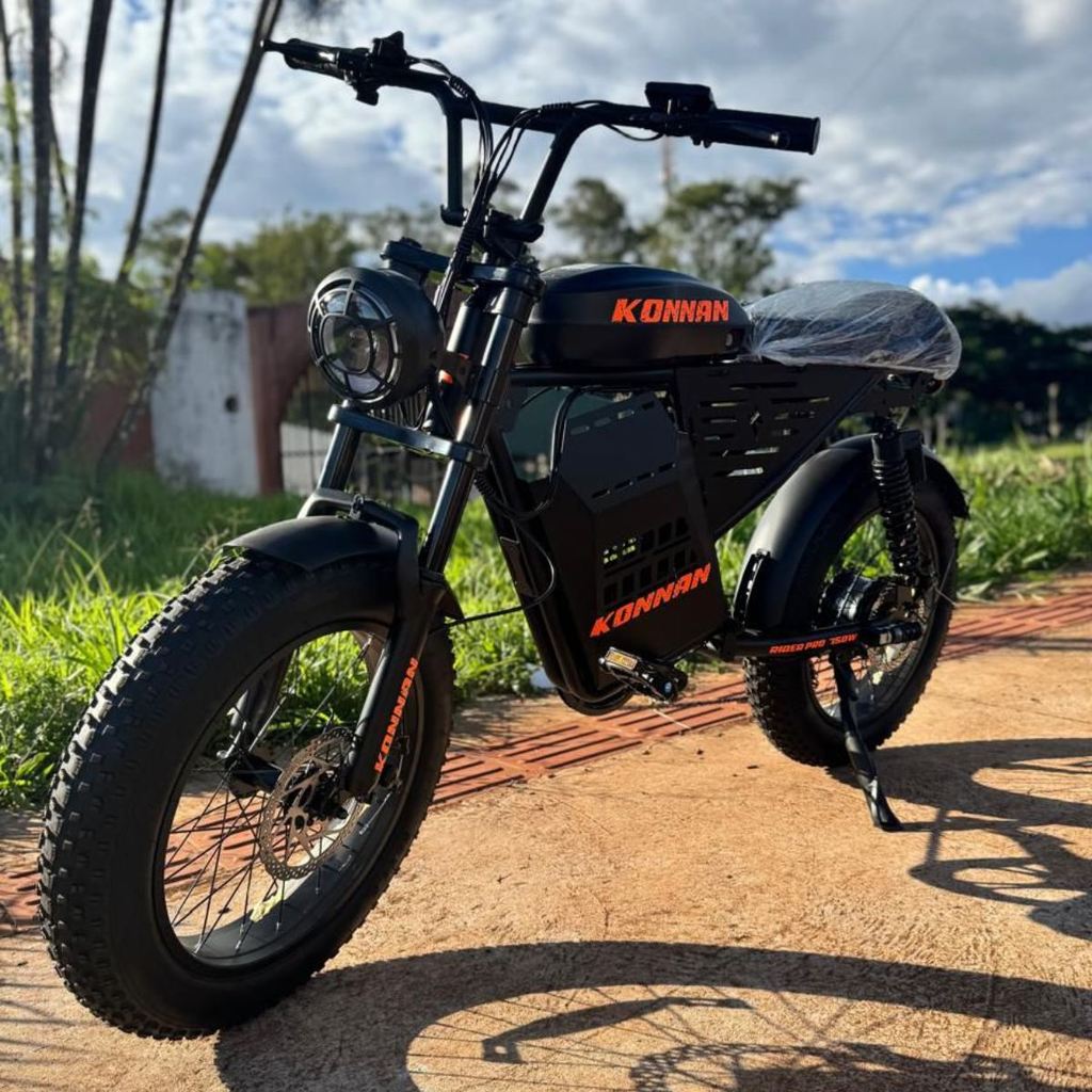 Bicicleta Elétrica Aro 20 Konnan Thunder 750W 48V 18.2Ah Suspensão D/T Freio Hidráulico 7V