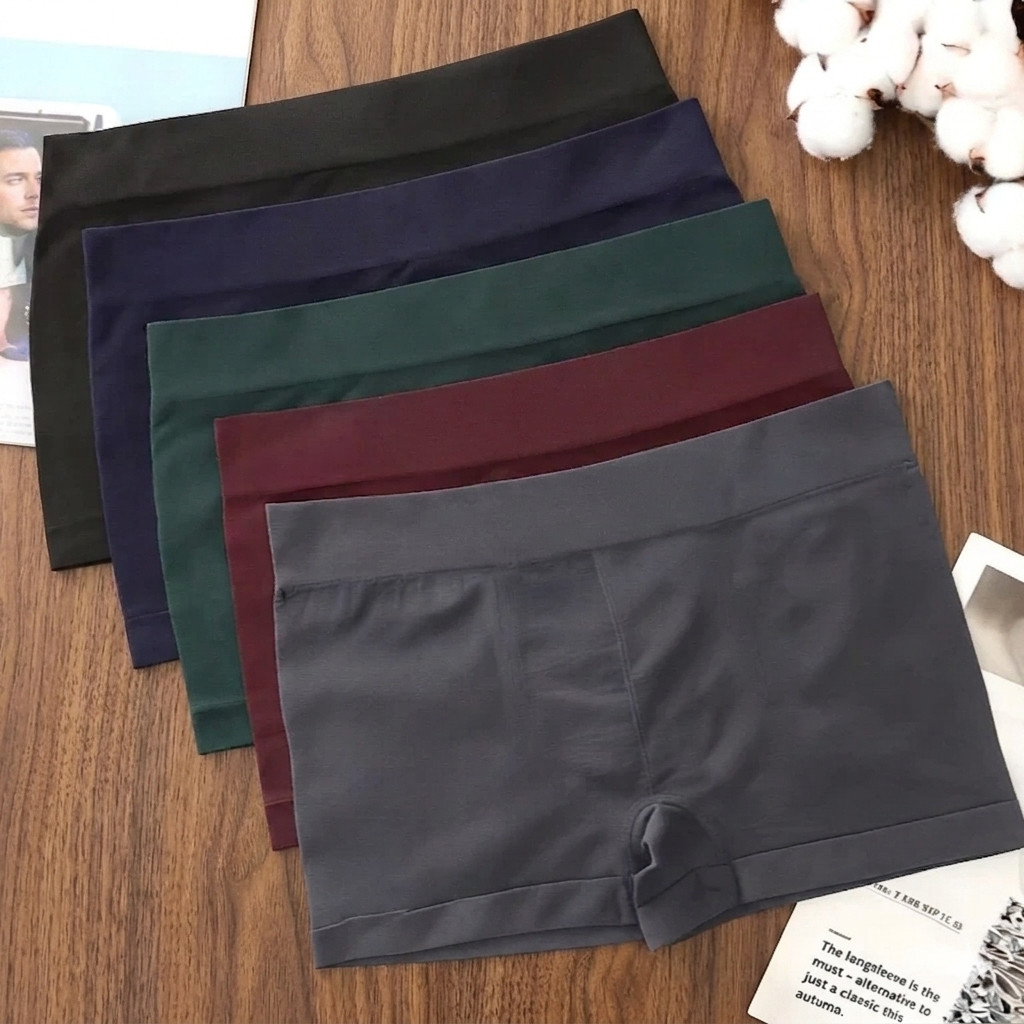 Kit 10 Cuecas Boxer Adulto Cueca Box Microfibra Premium Cueca sem Costura Cores Aleatórias