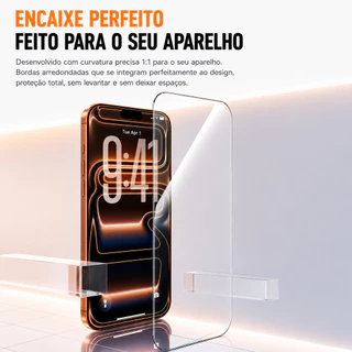 X-MART Película 3D Curva HD Antiestática Sem Borda Preta p/ iPhone XR 11 13 14 15 16 17 18 Pro Max Plus Cobertura Total