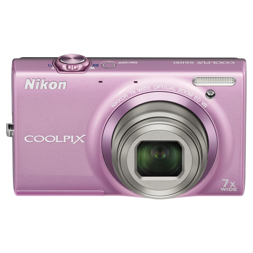 used] Nikon Digital Camera COOLPIX S6100 Gloss Pink S6100PK