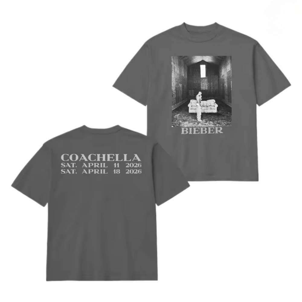 Verão Novo Vintage Solto Justin Bieber Coachella 2026 Gráfico