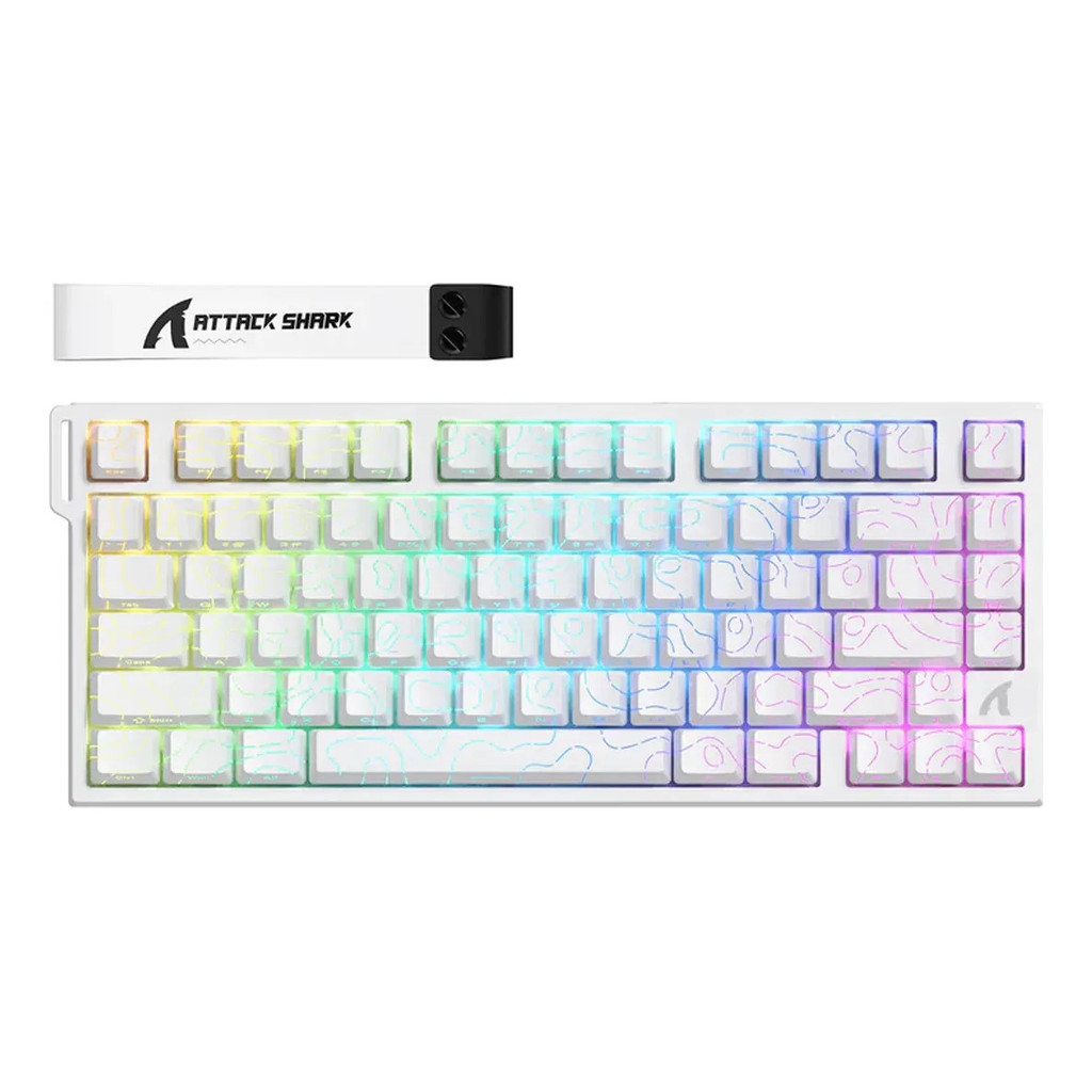 Teclado Gamer Switch Magnético 8000hz Attack Shark Com Fio 75% Led