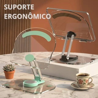 Suporte De Mesa Para iPad E Smartphone Com Ajuste De Altura E Ângulo