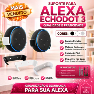 Suporte De Parede Para Alexa Echo Dot 3 Geração